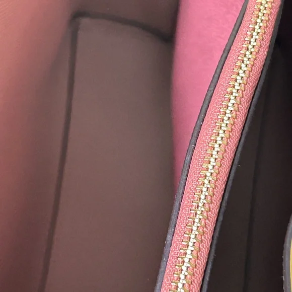 Coach Yellow Leather Tote with Charm and Gold Logo Approx. 13 x 8 x 3.5 - Picture 14 of 16